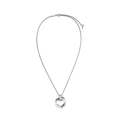 [Lioran]T CIRCLE PENDENT SILVER NECKLACE