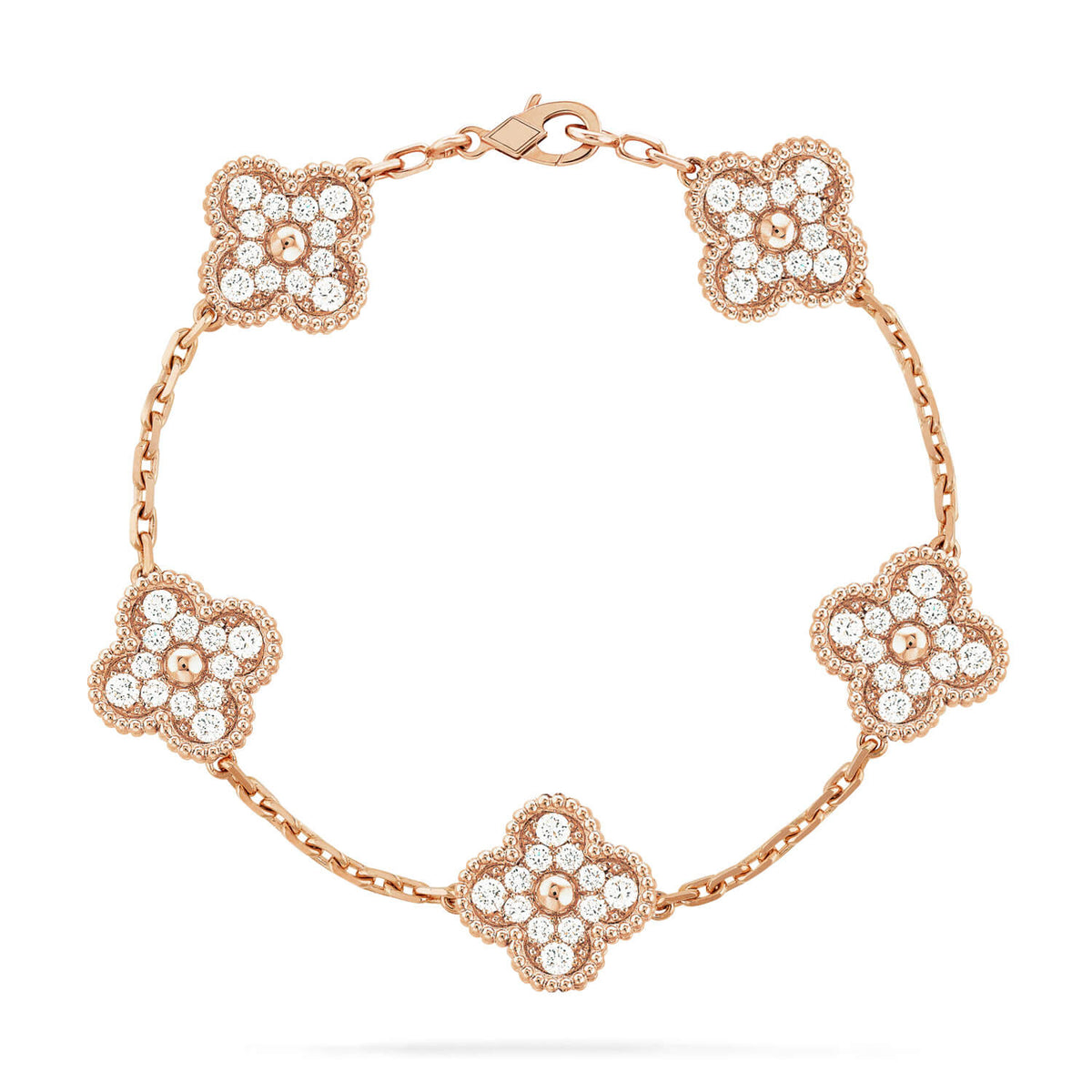 [⭐Lioran] CLOVER 5 MOTIF FULL DIAMOND BRACELET COLLECTION
