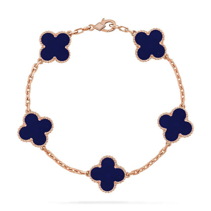 [⭐Lioran]CLOVER 5 MOTIF LAPIS LAZULI BRACELET COLLECTION