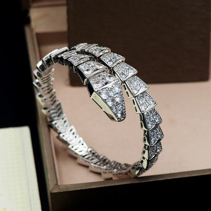 [⭐Lioran]SERPENTI BRACELET 8MM SILVEE DIAMOND