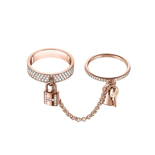 [⭐Lioran]HM KELLY CLOCHETTE DOUBLE RING IN  WITH DIAMONDS