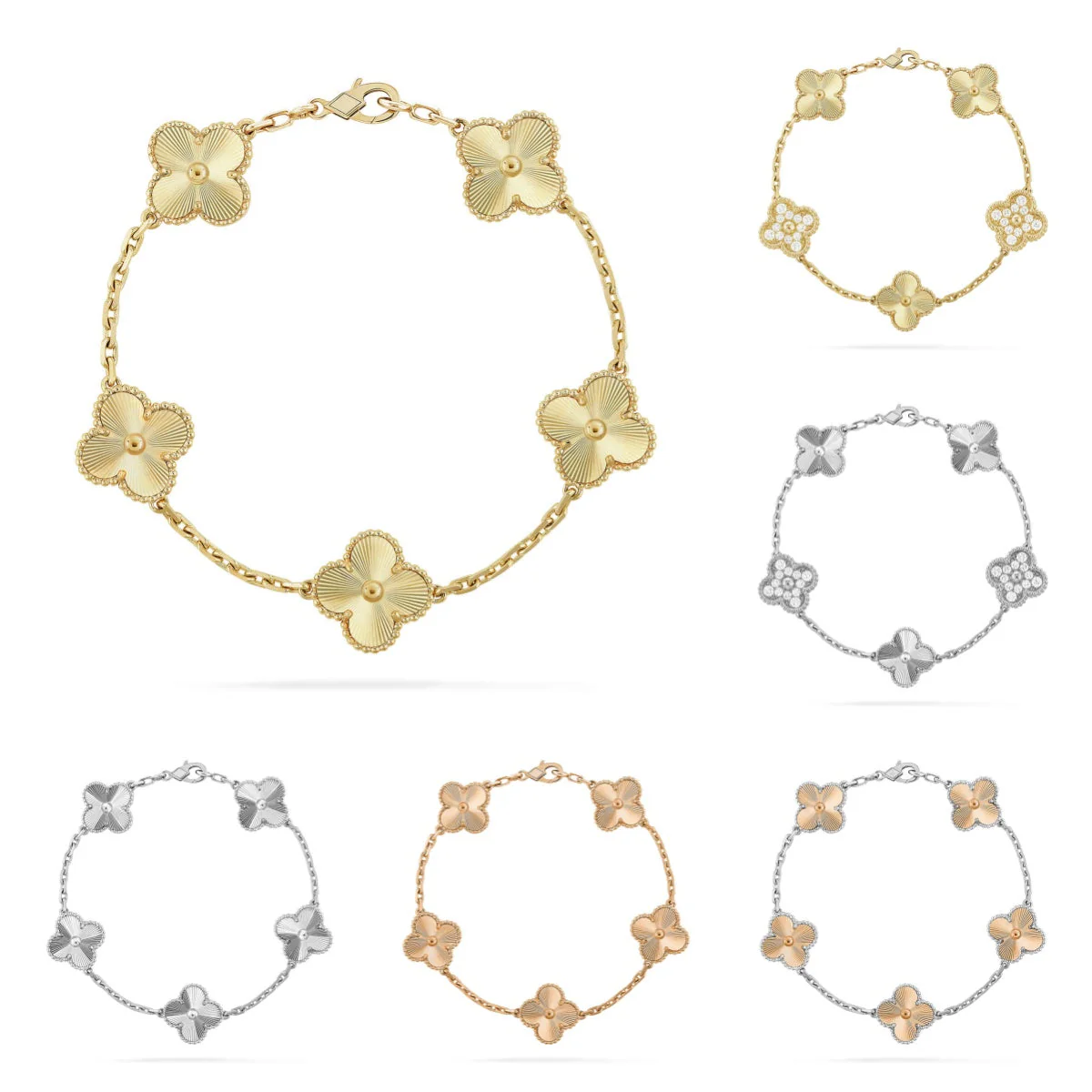 [⭐Lioran] CLOVER 5 MOTIF LASER BRACELET COLLECTION