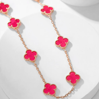 [⭐Lioran]CLOVER 10 MOTIFS  NEW BUBBLE PINK ENAMEL
