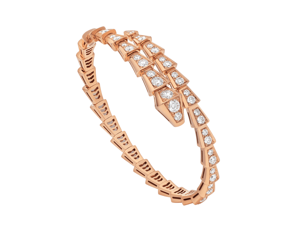 [⭐Lioran]SERPENTI BRACELET 6.8MM PINK GOLD DIAMOND