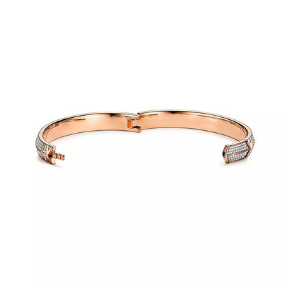 [Lioran]ATLAS X PINK GOLD DIAMOND PAVED BRACELET