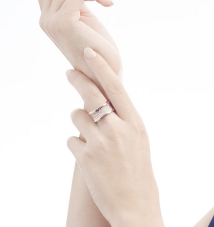 [⭐Lioran]ZERO 1 WITH PAVED DIAMONDS ON THE SPIRAL RING