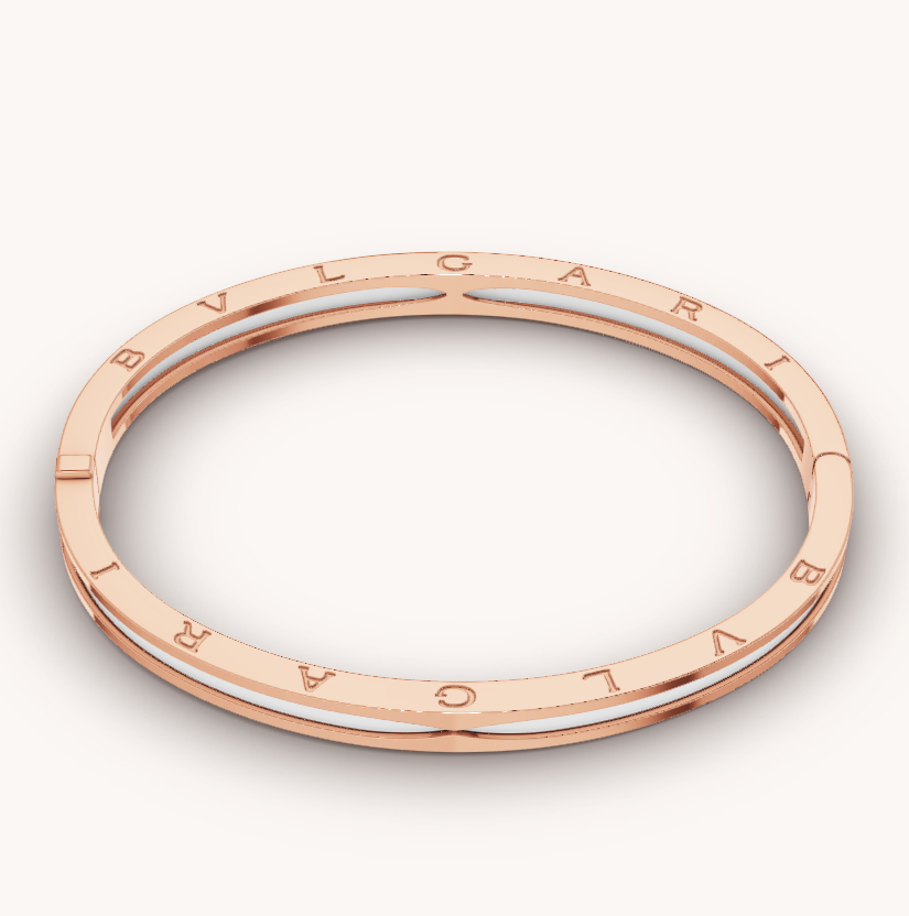 [⭐Lioran]ZERO 1 PINK GOLD WITH WHITE CERAMIC BRACELET
