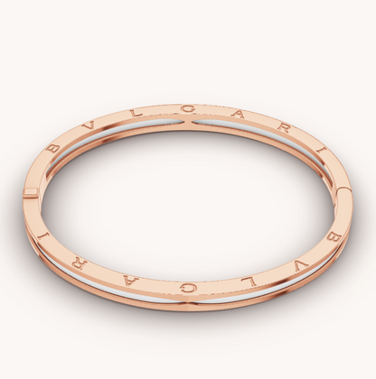 [⭐Lioran]ZERO 1 PINK GOLD WITH WHITE CERAMIC BRACELET