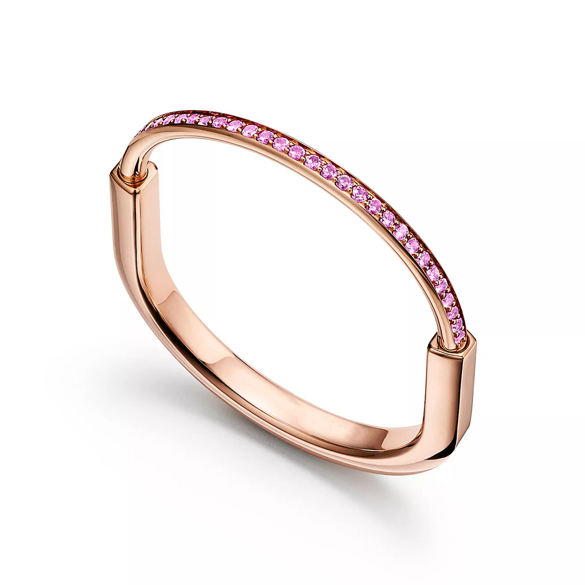 [Lioran]LOCK BRACELET ROSE DIAMOND PINK GOLD