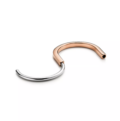 [Lioran]LOCK BRACELET ROSE AND WHITE GOLD