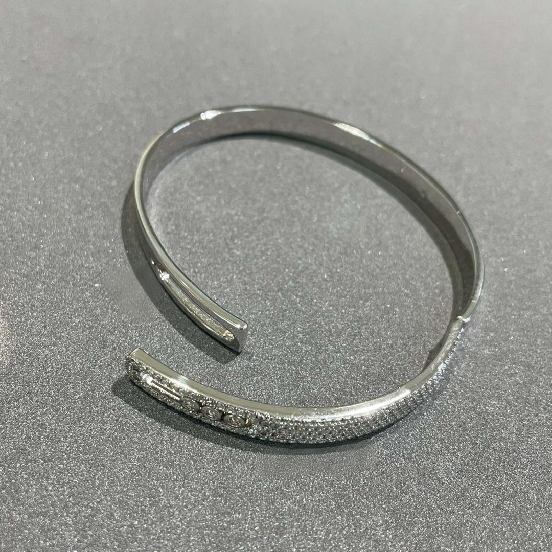 [⭐Lioran]Move Noa Rose Gold Pavé Diamond Bangle Bracelet