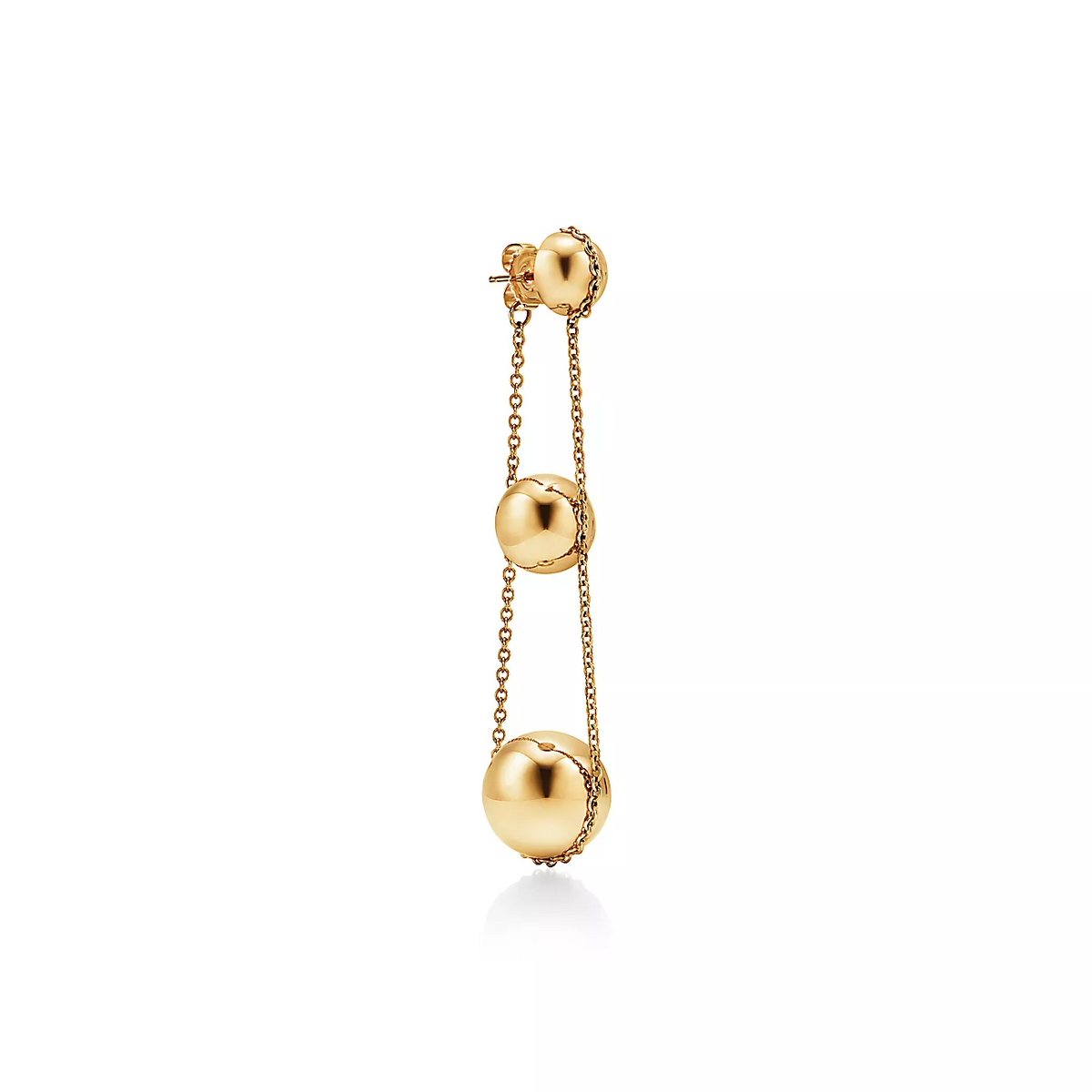 [Lioran]TRIPLE DROP GOLD EARRINGS