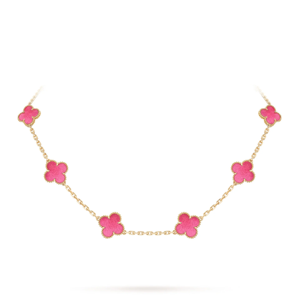 [⭐Lioran]CLOVER 10 MOTIFS  NEW BUBBLE PINK ENAMEL