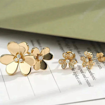 [⭐Lioran]CLOVER COMOS GOLD DIAMOND RING