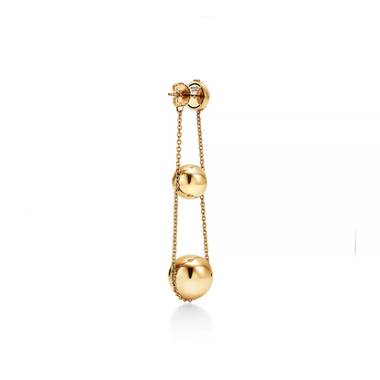 [Lioran]TRIPLE DROP GOLD EARRINGS