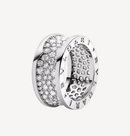 [⭐Lioran]ZERO 1 WITH PAVED DIAMONDS ON THE SPIRAL RING