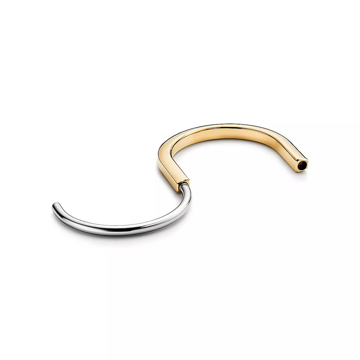 [Lioran]LOCK BRACELET YELLOW AND WHITE GOLD