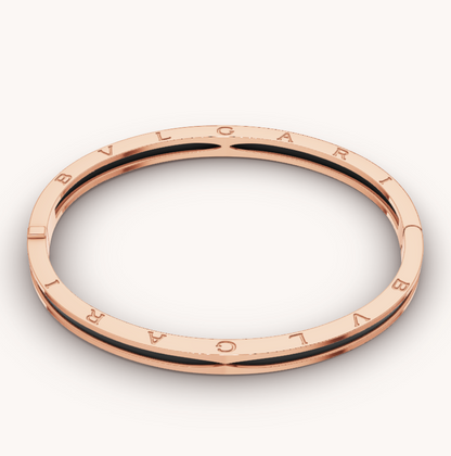 [⭐Lioran]ZERO 1 PINK GOLD WITH BLACK CERAMIC BRACELET