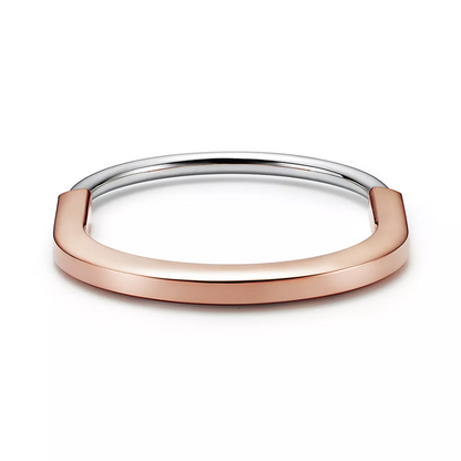 [Lioran]LOCK BRACELET ROSE AND WHITE GOLD DIAMOND