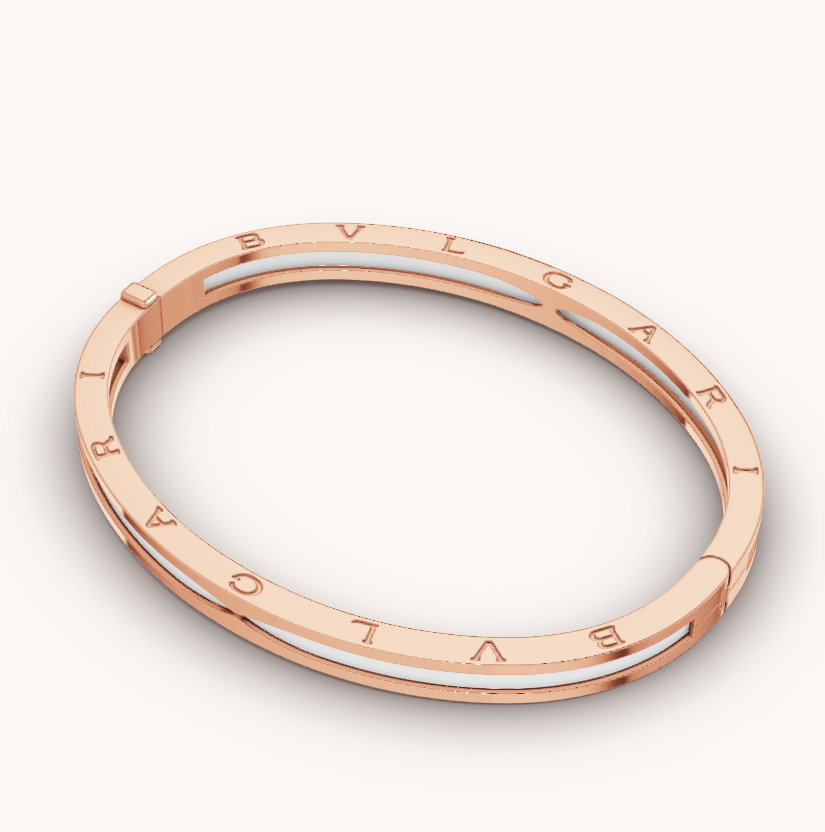 [⭐Lioran]ZERO 1 PINK GOLD WITH WHITE CERAMIC BRACELET
