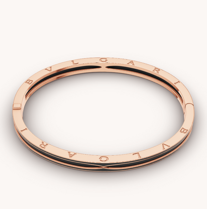 [⭐Lioran]ZERO 1 PINK GOLD WITH MATTE BLACK CERAMIC BRACELET