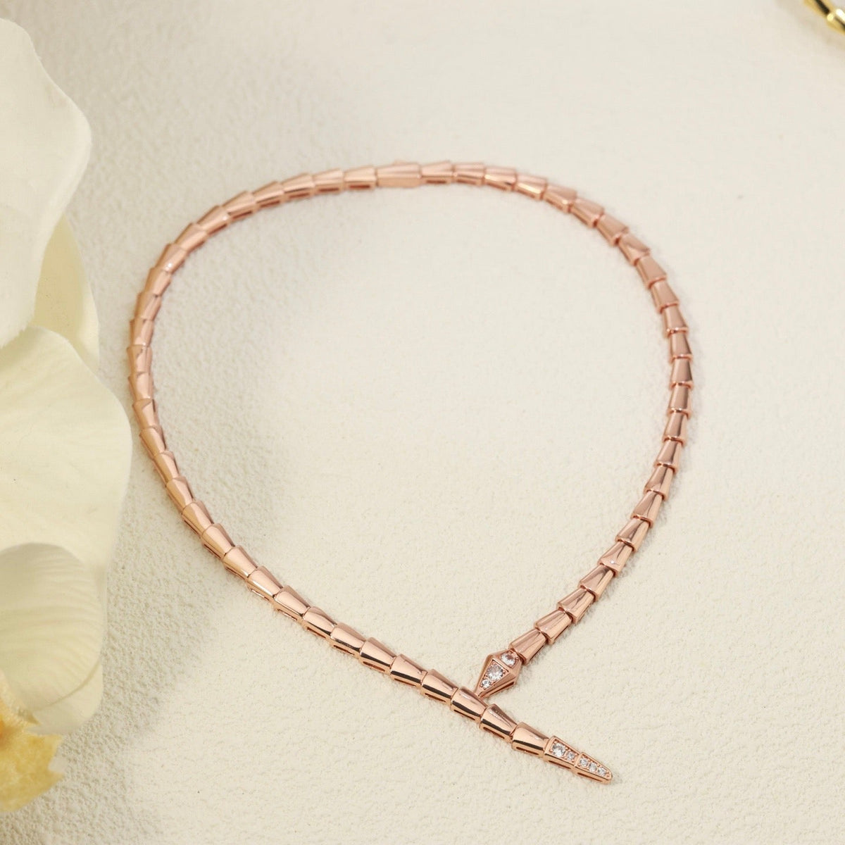 [⭐Lioran]NEW！SERPENT DIAMOND AT BOTH ENDS NECKLACE