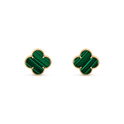 [⭐Lioran]CLOVER MINI 9.5MM MALACHITE  EARRINGS