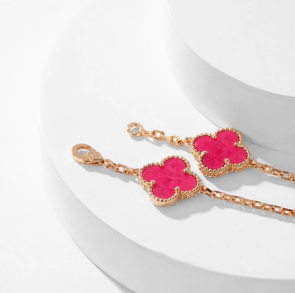 [⭐Lioran]CLOVER 10 MOTIFS  NEW BUBBLE PINK ENAMEL