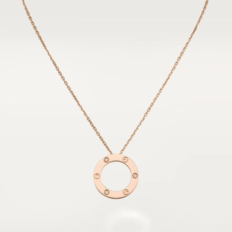 [⭐Lioran]LOVE NECKLACE 16MM 3 DIAMONDS