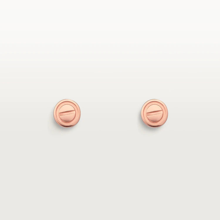[⭐Lioran]LOVE EARRINGS PINK GOLD 10MM