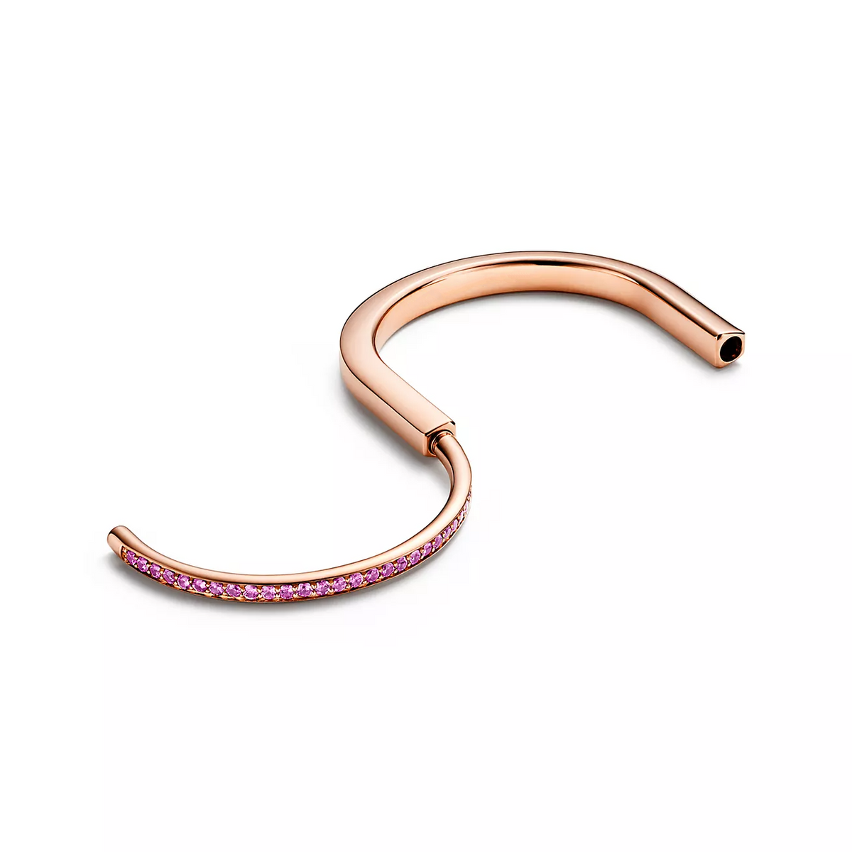[Lioran]LOCK BRACELET ROSE DIAMOND PINK GOLD