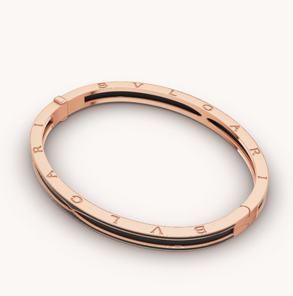 [⭐Lioran]ZERO 1 PINK GOLD WITH MATTE BLACK CERAMIC BRACELET