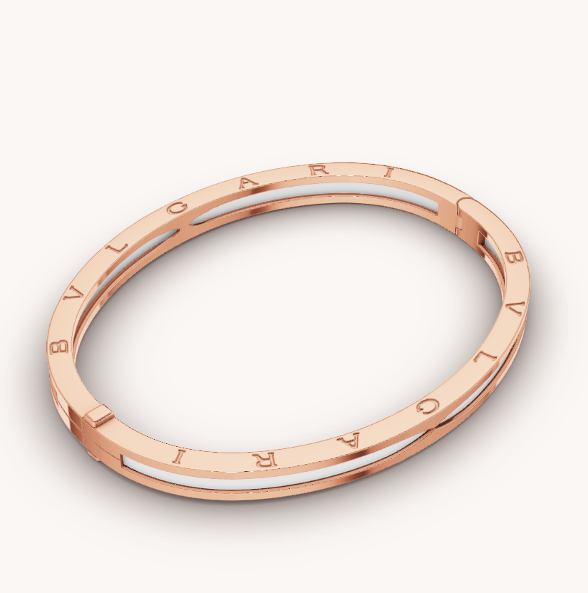 [⭐Lioran]ZERO 1 PINK GOLD WITH WHITE CERAMIC BRACELET