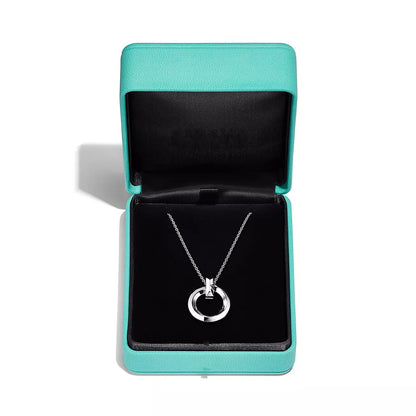 [Lioran]T CIRCLE PENDENT SILVER NECKLACE
