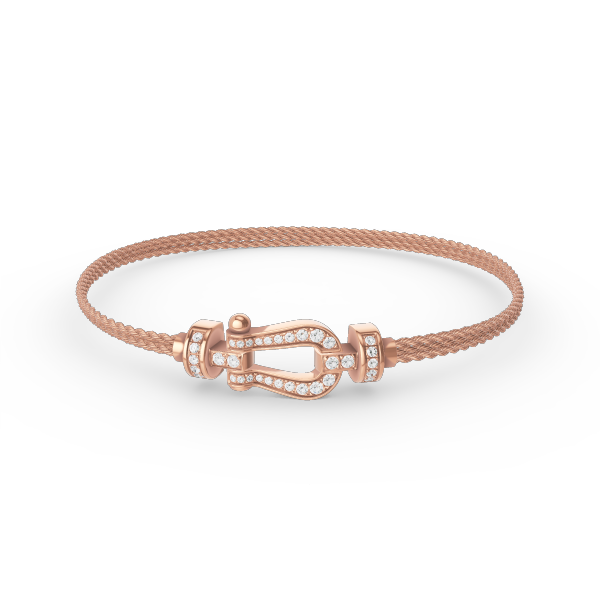[⭐Lioran]FORCE SMALL HORSESHOE  DIAMOND CHAIN ROPE BRACELET
