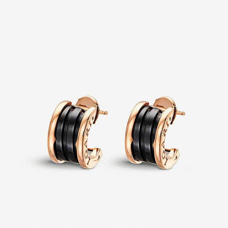[⭐Lioran]ZERO 1 PINK GOLD CERAMIC EARRINGS