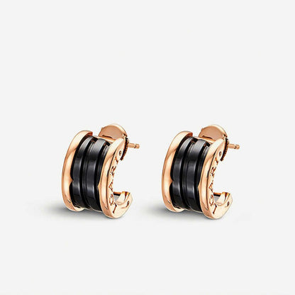[⭐Lioran]ZERO 1 PINK GOLD CERAMIC EARRINGS