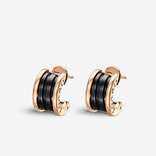 [⭐Lioran]ZERO 1 PINK GOLD CERAMIC EARRINGS