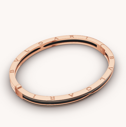 [⭐Lioran]ZERO 1 PINK GOLD WITH MATTE BLACK CERAMIC BRACELET