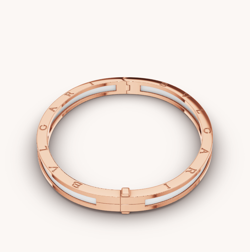 [⭐Lioran]ZERO 1 PINK GOLD WITH WHITE CERAMIC BRACELET