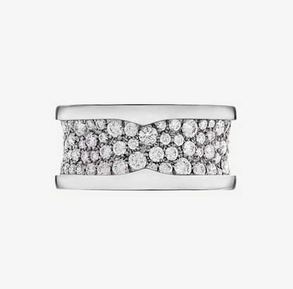[⭐Lioran]ZERO 1 WITH PAVED DIAMONDS ON THE SPIRAL RING