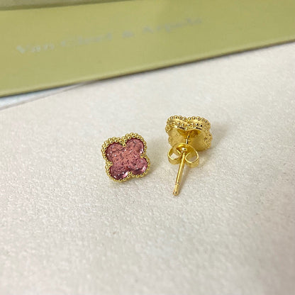 [⭐Lioran]2026 NEW MINI CLOVER 1 MOTIF  BUBBLE PINK ENAMEL