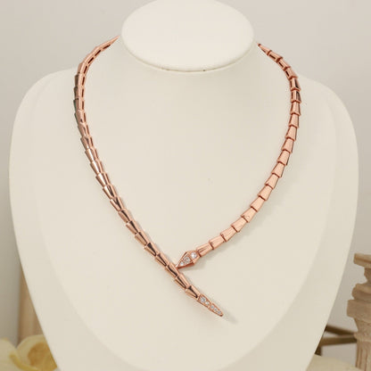 [⭐Lioran]NEW！SERPENT DIAMOND AT BOTH ENDS NECKLACE