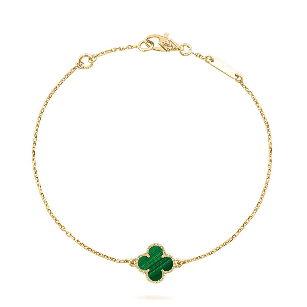 [⭐Lioran]CLOVER BRACELET MALACHITE 1 MOTIF