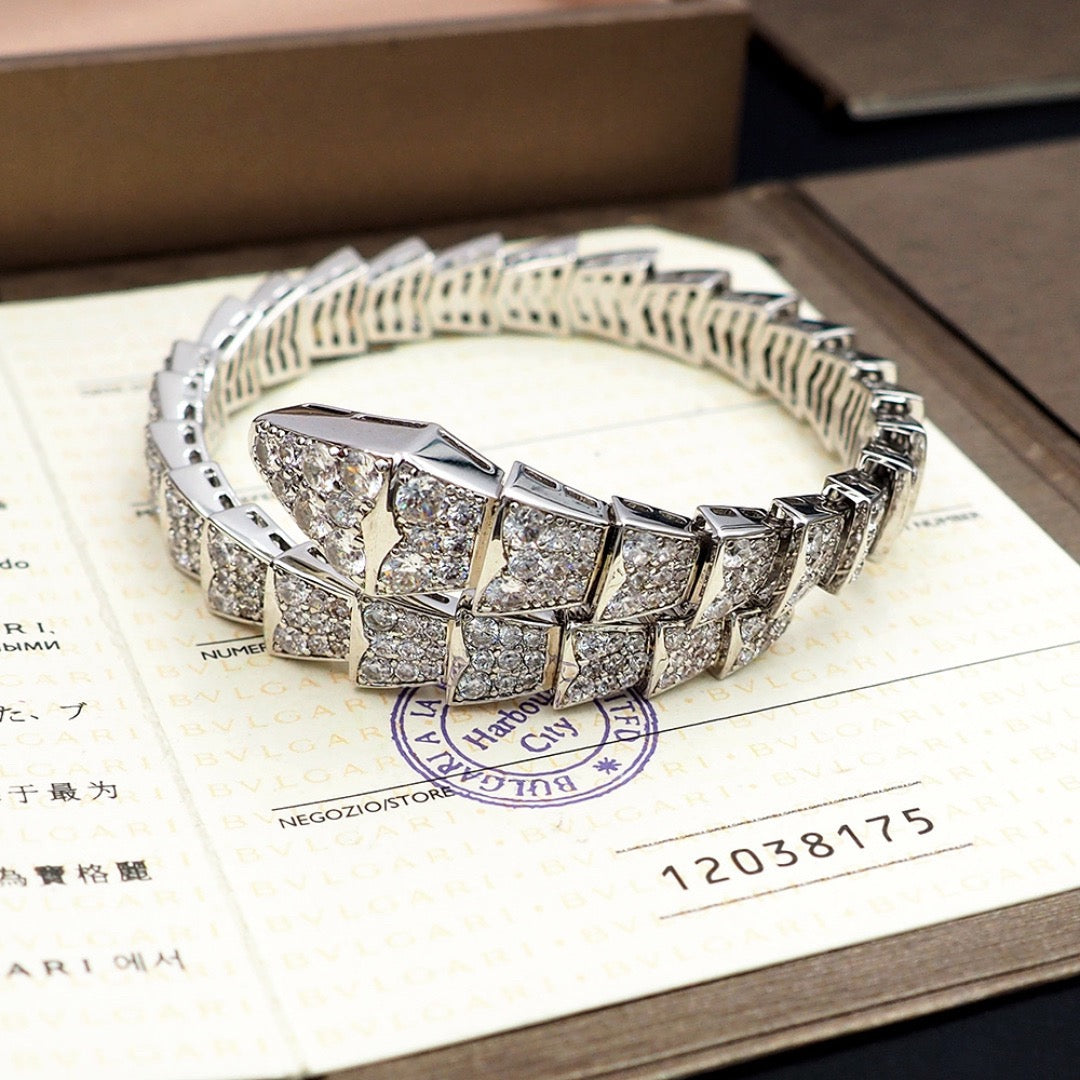 [⭐Lioran]SERPENTI BRACELET 8MM SILVEE DIAMOND