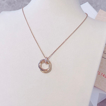 [⭐Lioran]TRINITY NECKLACE GOLD  DIAMONDS