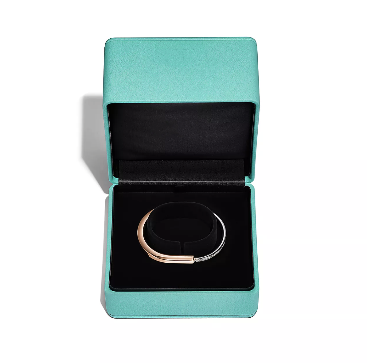 [Lioran]LOCK BRACELET ROSE AND WHITE GOLD DIAMOND