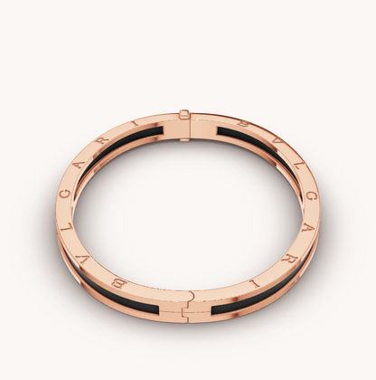 [⭐Lioran]ZERO 1 PINK GOLD WITH BLACK CERAMIC BRACELET