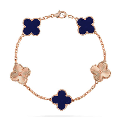 [⭐Lioran]CLOVER 5 MOTIF LAPIS LAZULI BRACELET COLLECTION