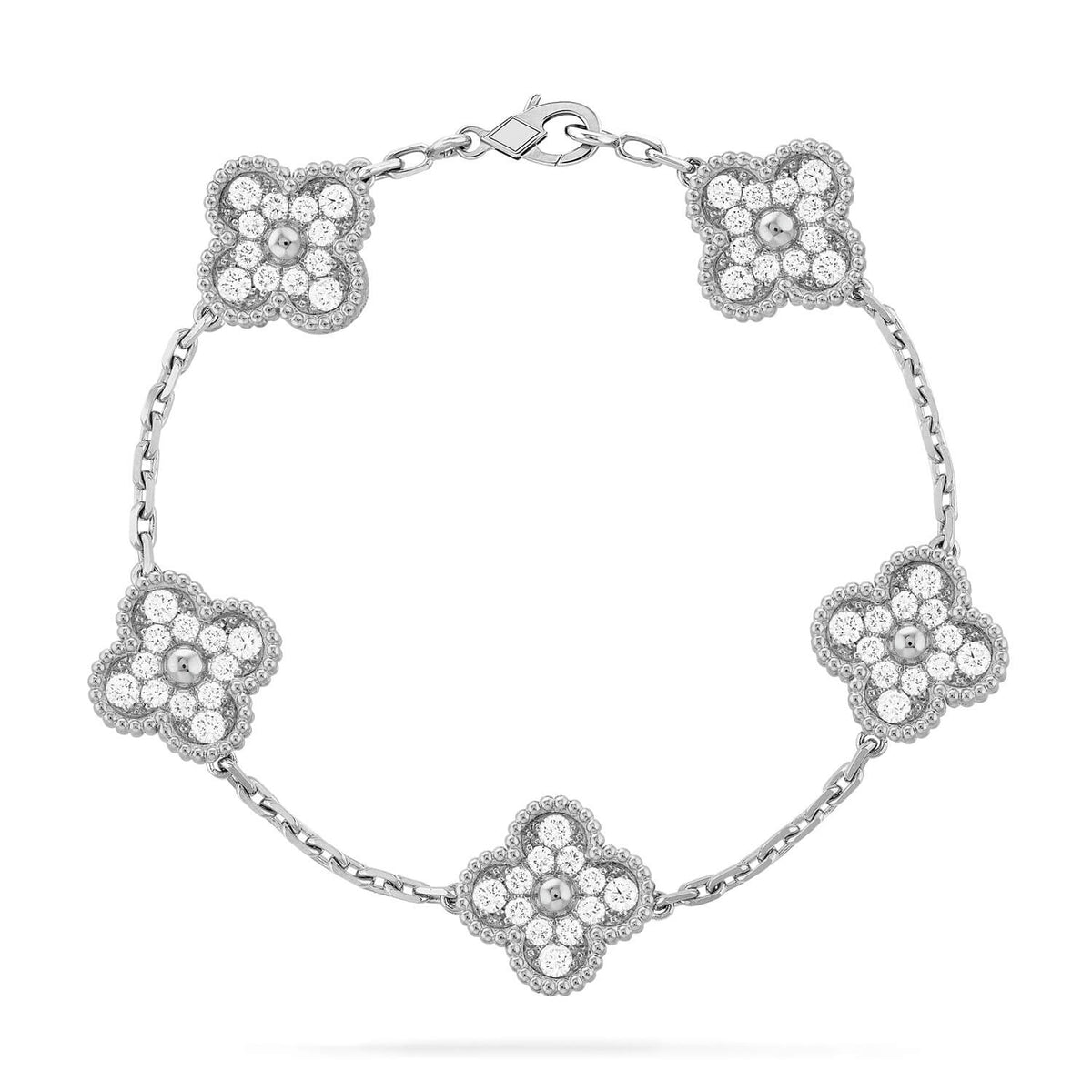 [⭐Lioran] CLOVER 5 MOTIF FULL DIAMOND BRACELET COLLECTION